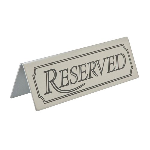 Beaumnot Reserved Table Sign Stainless Steel (B2B)