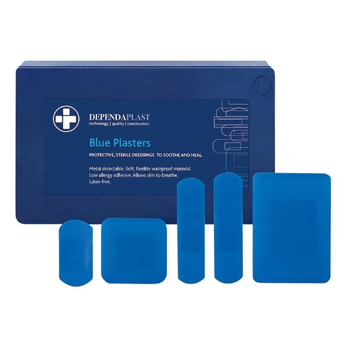 Beaumont Blue Plasters Assorted Sizes (Pack 100) (B2B)