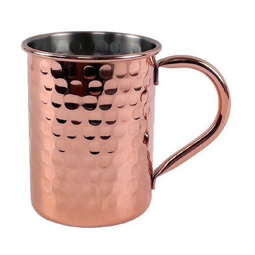 Beaumont Copper plated hammered mug 400ml (B2B)