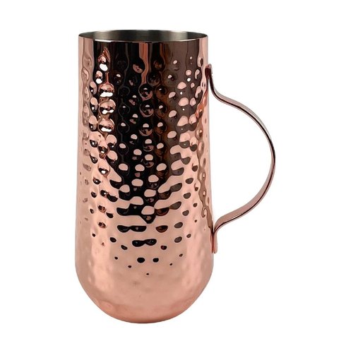 Beaumont Copper plated tall hammered mug 450ml (B2B)